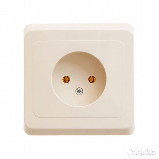 Розетка с рамкой PC16-001K скрытая установка бежев