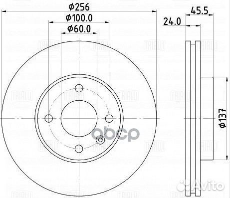 Диск(цена за шт) торм. для а/м Chevrolet Aveo T