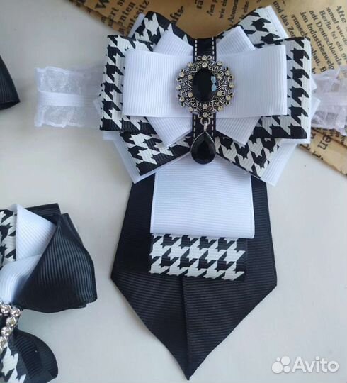 Школьный набор гусины лапка принт