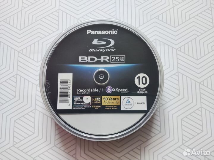 Диски Blu ray Panasonic bd-r 25гб