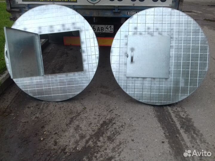 Крышка оцинкованная на кольцо для колодца