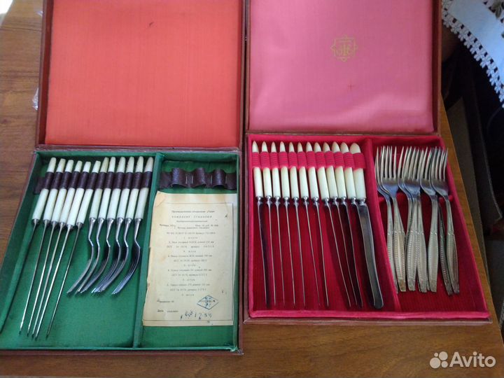 Шикарные наборы столовых приборов СССР нержавейка
