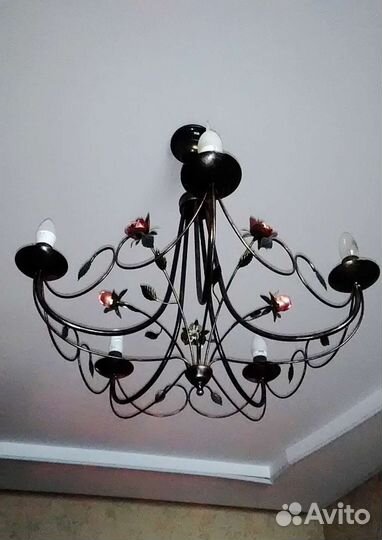 Люстра кованая под винтаж