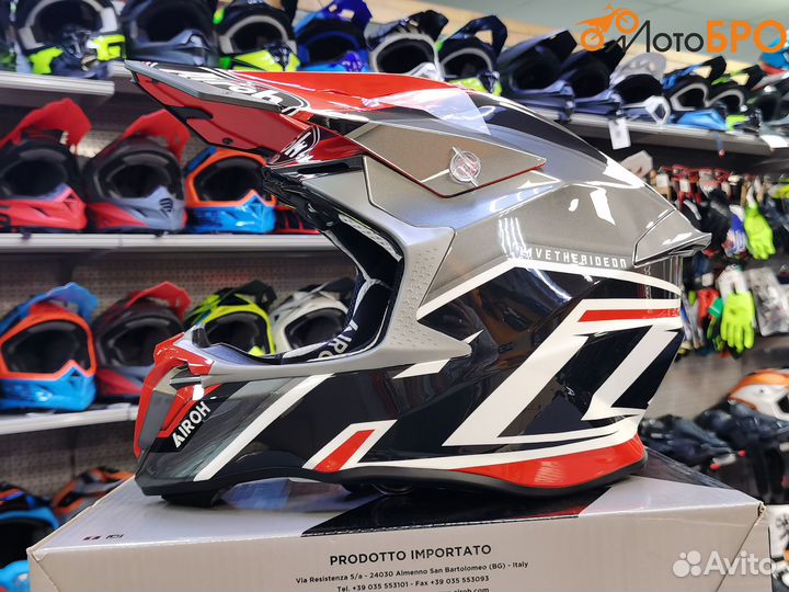 Шлем кроссовый Airoh Twist 2.0 shaken red gloss