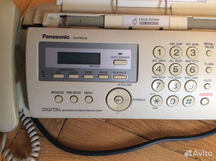 Телефон факс Panasonic KX-FP218