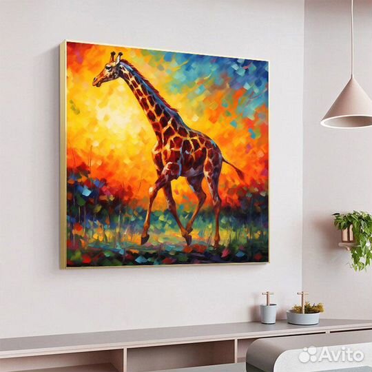Картина маслом жираф
