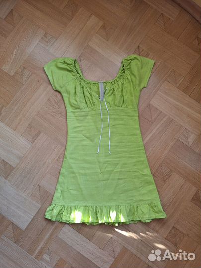 Мини платье лен 40 42