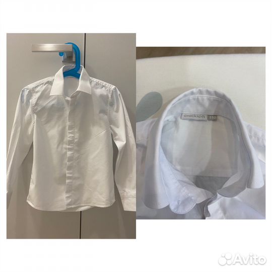Рубашка белая на мальчика Crockid 110 р