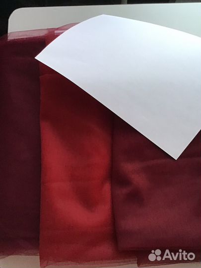 Отрезы фатина бордового цвета