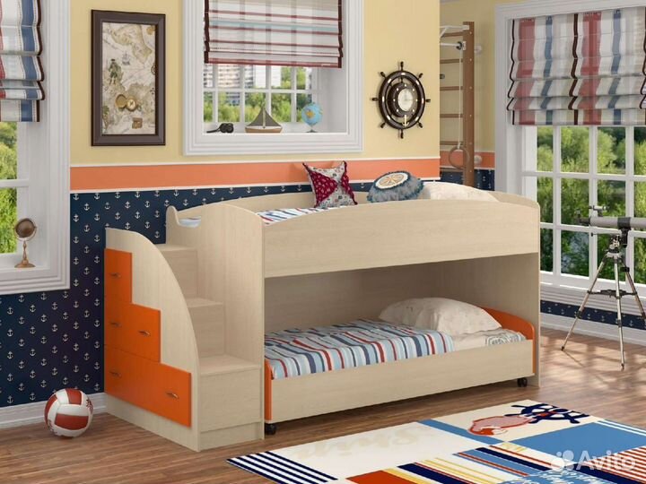 Двухъярусная кровать выдвижная
