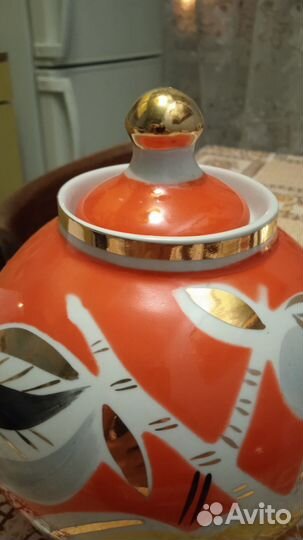 Подливной чайник Яблоко фарфор СССР