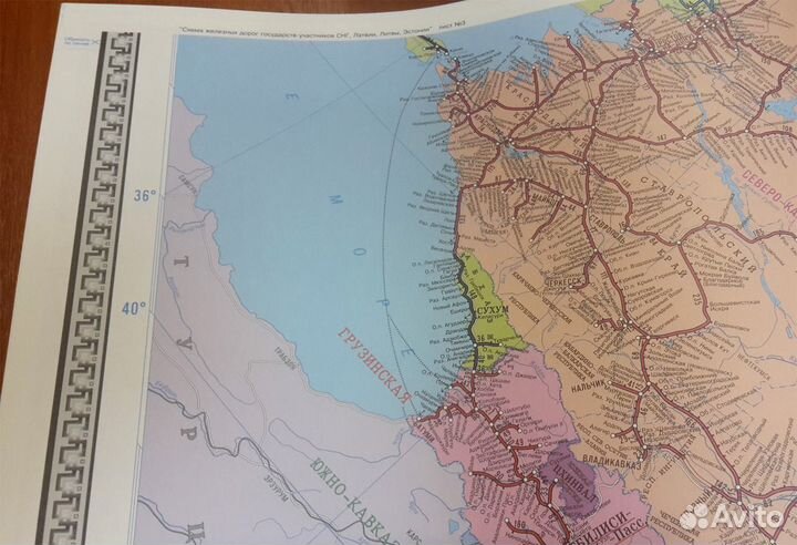 Карта схема железных дорог на стену