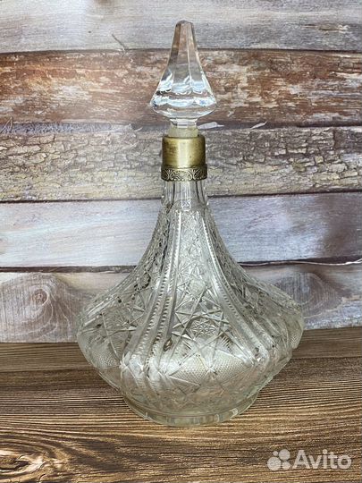 Штоф хрусталь серебро 875 пробы