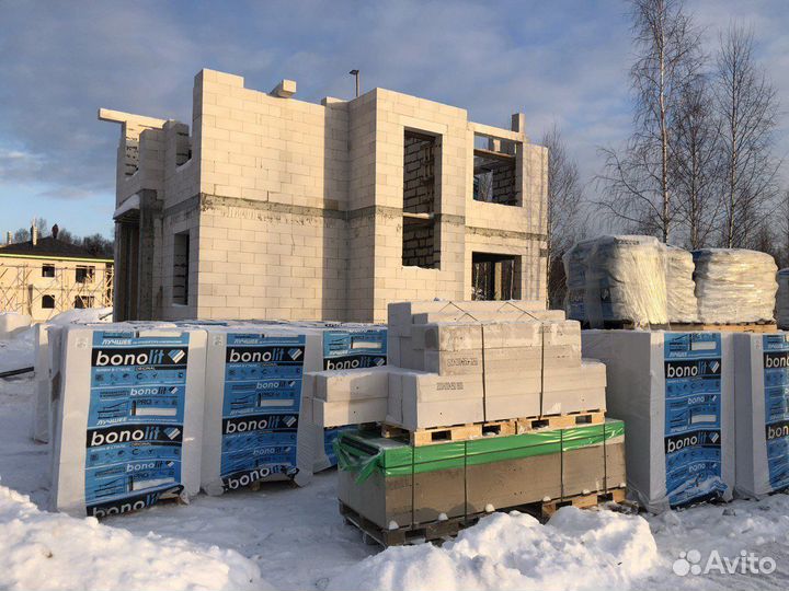 Газобетонный блок стеновой Bonolit 625x200x350 мм