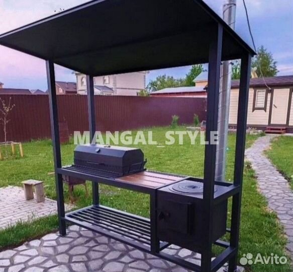 Мангал с крышей
