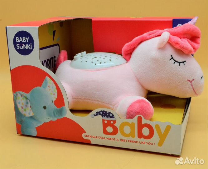 Мягкая игрушка - ночник с проектором