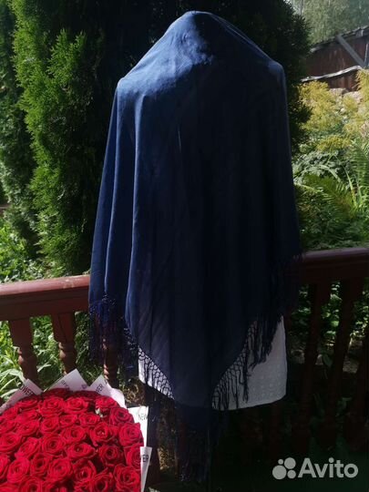 Платок шаль дикий шёлк натуральный