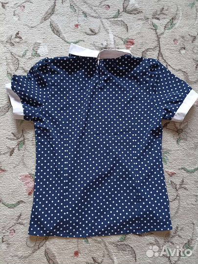 Блузка в горошек 10-12 лет 152см