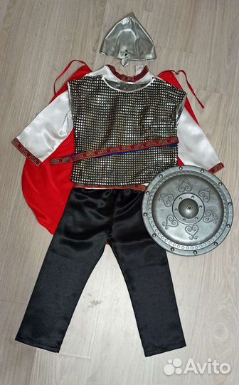 Прокат Костюм богатыря 116-128 русский народный