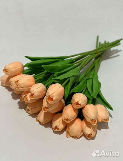 Тюльпаны из силикона, имитация живого цветка