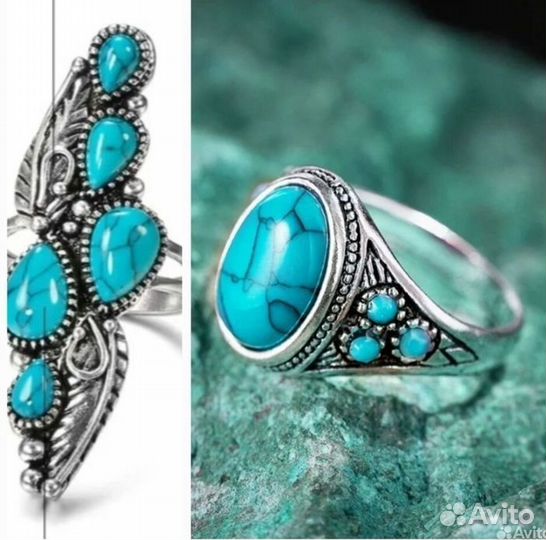 Кольца с бирюзой СССР