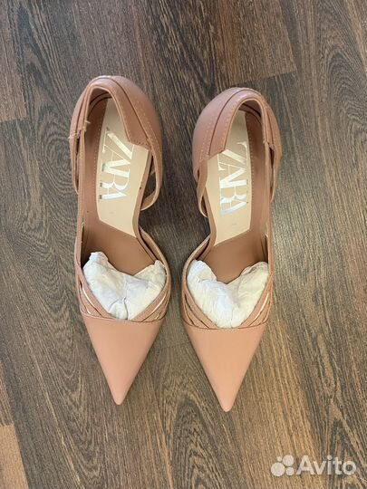 Туфли женские zara натуральная кожа