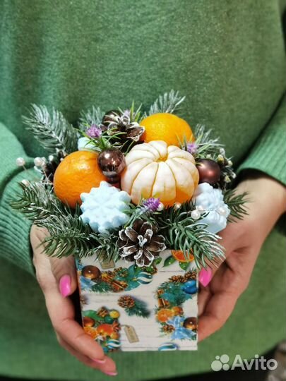 Новогодний букет из мыла