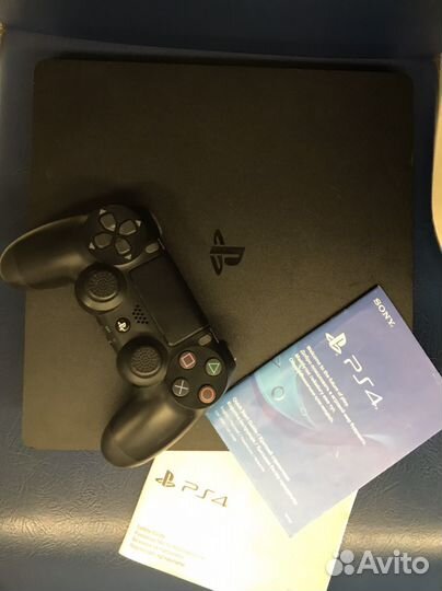 PS 4 slim 1Tb goldhen прошитая + любые игры