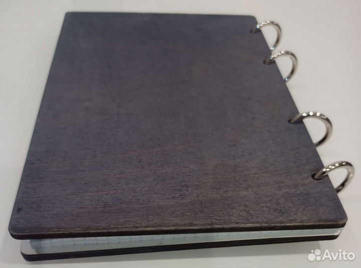 Блокнот с деревянной обложкой 