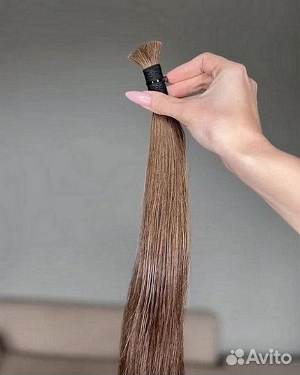 Волосы для наращивания 51 см черные Премиум