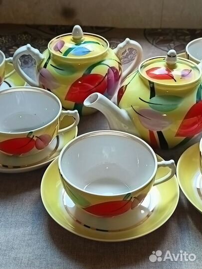 Чайный сервиз СССР Дулево Листья