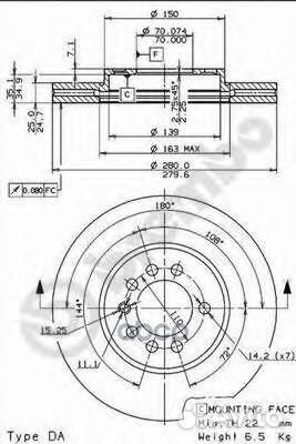 09.7629.10 Диск тормозной opel astra G/H 98-09