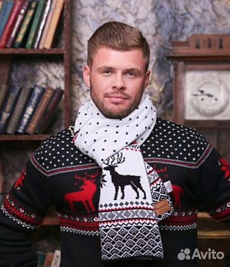 Шарф из шерсти мериноса новый