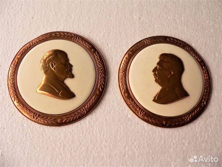 Плакетки парные Ленин и Сталин, Монетный двор