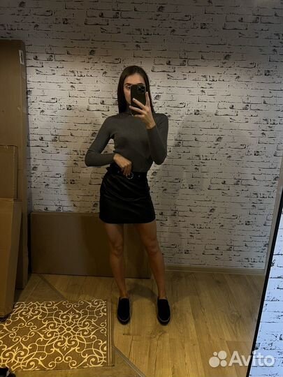 Юбка кожаная H&M