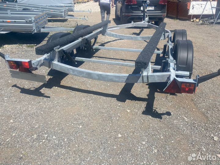 Прицеп легковой двухосный оцинкованный лодочный