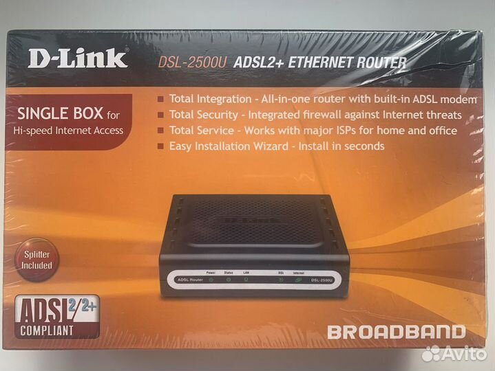 Маршрутизатор D-Link DSL 2500U Интернет роутер