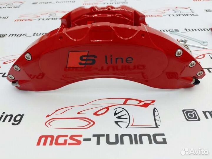 Накладки на суппорта S-line металл Audi Q7 4M 15+