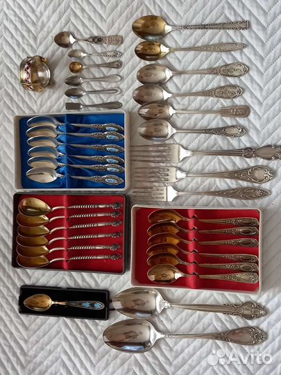 Ложки чайные и солонки из СССР