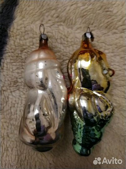 Елочные игрушки СССР дед мороз,карлсон