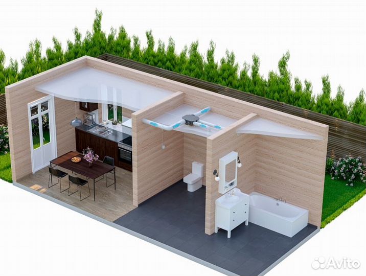 Вытяжная установка для дома, офиса, до150 м2