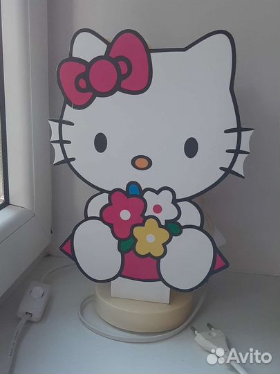 Лампа светильник ночник детский hello kitty
