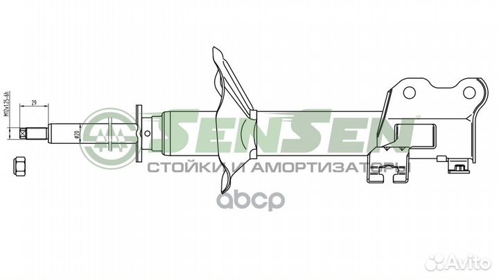 Амортизатор nissan almera N15 09 95-07 97 пер.л