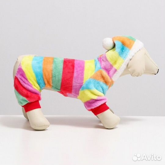 2 шт. Комбинезон 'Радуга' с капюшоном, размер M (д