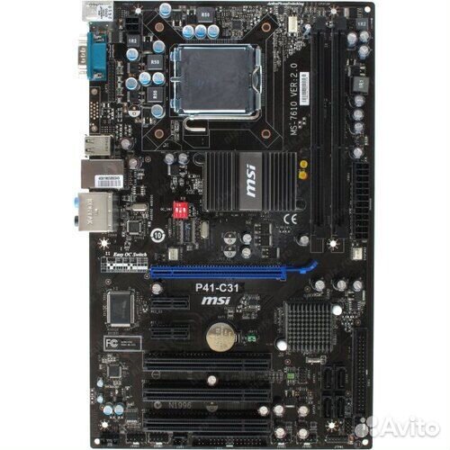 Материнская плата MSI P41-C31 нет звука б/у