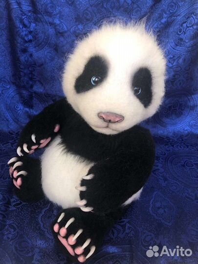Панда игрушка из натуральной шерсти мериноса