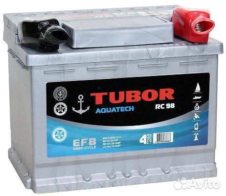 Аккумулятор tubor aquatech RC98 60Ah 600A Оп