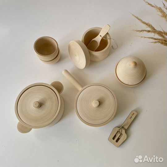 Деревянный игрушечный набор посудки Ciao Tree