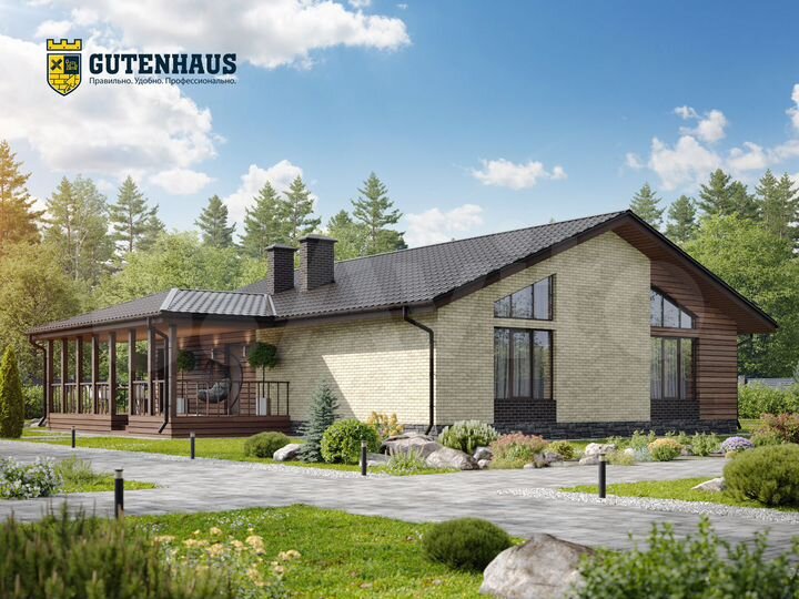 Коттедж 145 м² на участке 15 сот.