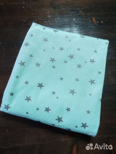 Ткань трикотаж плюш со звездами